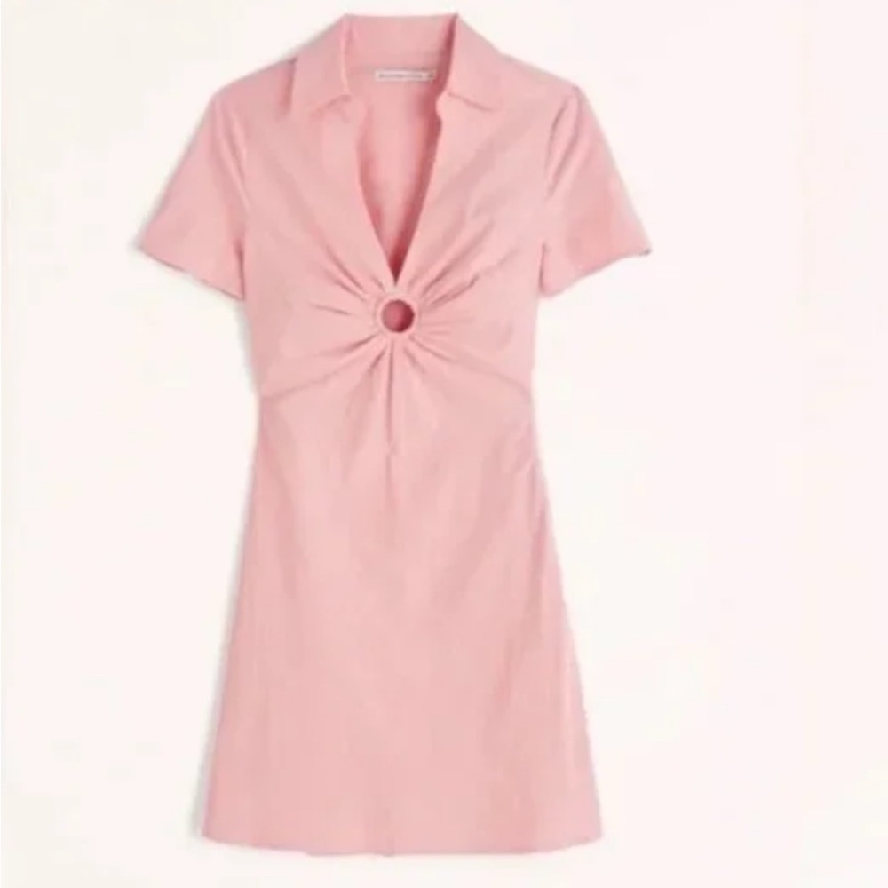 Abercrombie & Fitch Pink O Ring Detail Mini Dress